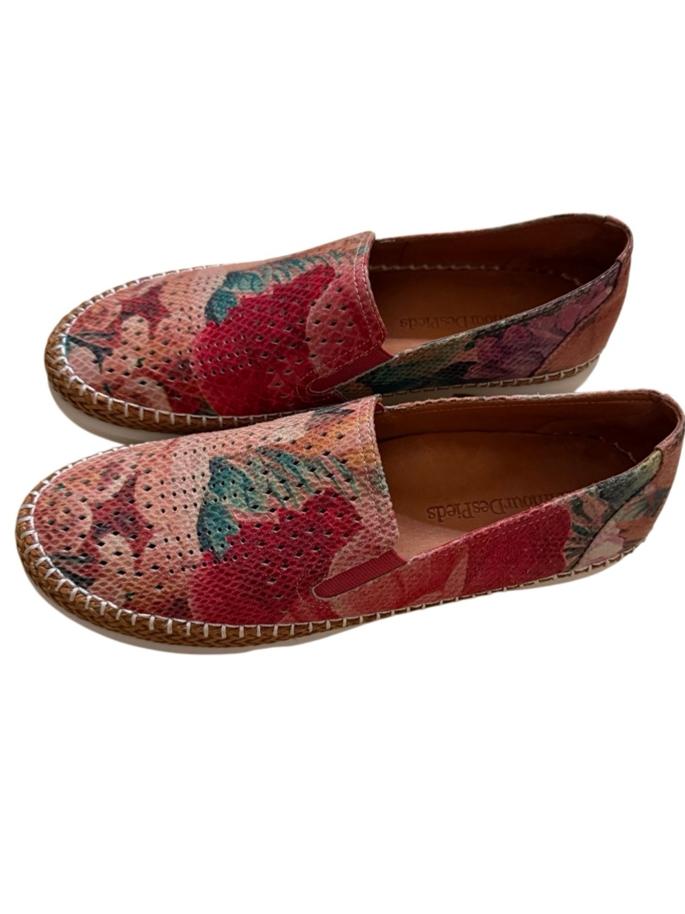 L'Amour Des Pieds Stazzema Slipon Floral Print Leather Shoe Size 10 - Picture 4 of 12